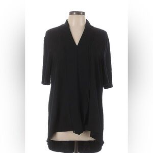 H by Halston Black Cowl-neck Blouse